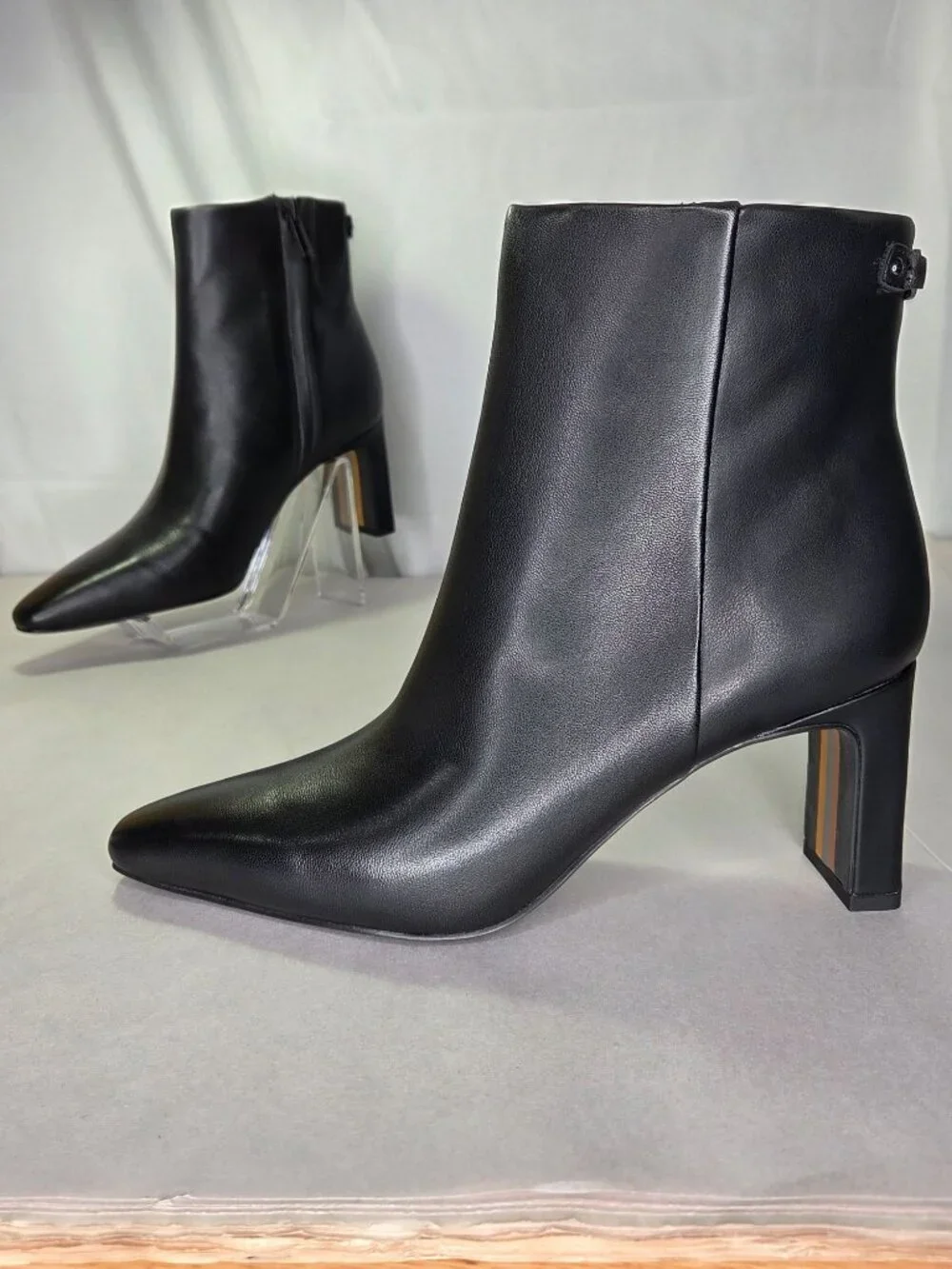 Sam Edelman Saige Zipper Leather Booties Black 7